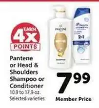 Safeway Pantene or Head & Shoulders Shampoo or Conditioner offer