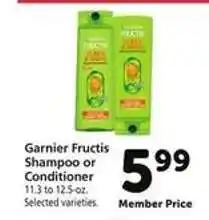 Safeway Garnier Fructis Shampoo or Conditioner offer