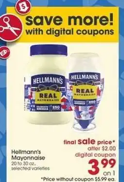 Giant Eagle Hellmann's Mayonnaise offer