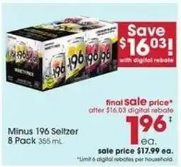 Giant Eagle Minus 196 Seltzer offer