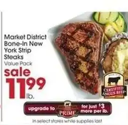 Giant Eagle Market District Bone-In New York Strip Steaks offer