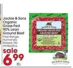 Giant Eagle Jackie & Sons Organic Grass-Fed 90% Lean Ground Beef offer