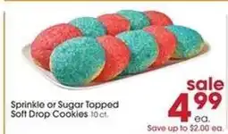 Giant Eagle Sprinkle or Sugar Topped Soft Drop Cookies offer