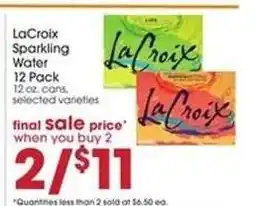 Giant Eagle LaCroix Sparkling Water offer