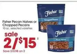 Giant Eagle Fisher Pecan Halves or Chopped Pecans offer