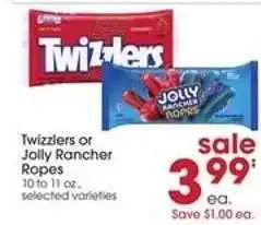 Giant Eagle Twizzlers or Jolly Rancher Ropes offer
