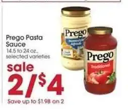 Giant Eagle Prego Pasta Sauce offer