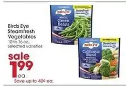 Giant Eagle Birds Eye Steamfresh Vegetables offer