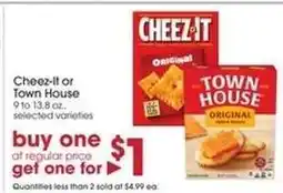Giant Eagle Cheez-It or Town House offer