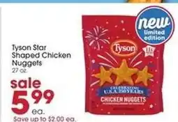 Giant Eagle Tyson Star Shaped Chicken Nuggets offer