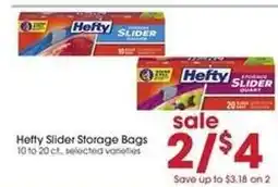 Giant Eagle Hefty Slider Storage Bags offer