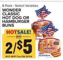 Food Lion Wonder Classic Hot Dog or Hamburger Buns offer