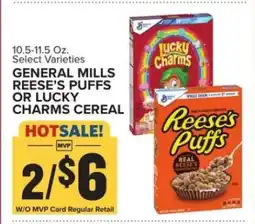 Food Lion General Mills Reese's Puffs or Lucky Charms Cereal offer