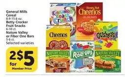 Albertsons General Mills Cereal, Betty Crocker Fruit Snacks, Nature Valley or Fiber One Bars offer
