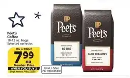Albertsons Peet's Coffee offer