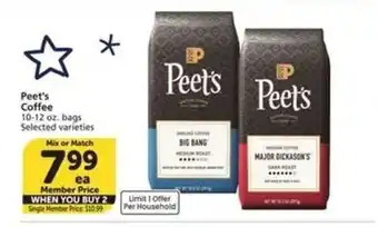 Albertsons Peet's Coffee offer