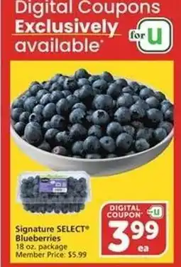 Albertsons Signature Select Blueberries offer