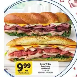 Albertsons Grab'N Go Footlong Sandwich offer