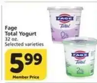 Albertsons Fage Total Yogurt offer