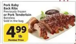 Albertsons Pork Baby Back Ribs offer