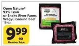 Albertsons Open Nature or Snake River Farms Wagyu Ground Beef offer