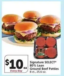 Albertsons Signature SELECT 80% Lean Ground Beef Patties offer