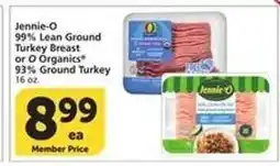 Albertsons Jennie-O 99% Lean Ground Turkey Breast or O Organics 93% Ground Turkey offer