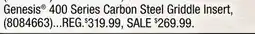 Ace Hardware Weber Genesis 400 Series Carbon Steel Griddle Insert offer
