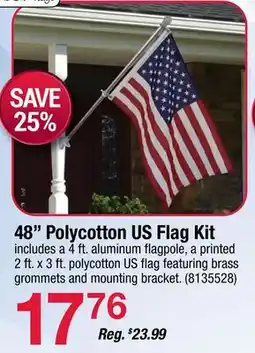 Ace Hardware Valley Forge 48 Polycotton US Flag Kit offer