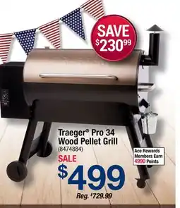 Ace Hardware Traeger Pro 34 Wood Pellet Grill offer