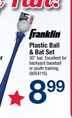 Ace Hardware Franklin Plastic Ball & Bat Set offer