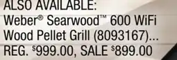 Ace Hardware Weber Searwood 600 WiFi Wood Pellet Grill offer