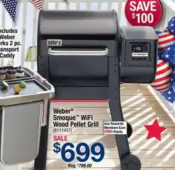 Ace Hardware Weber Smoque WiFi Wood Pellet Grill offer