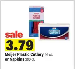 Meijer Meijer Plastic Cutlery or Napkins offer