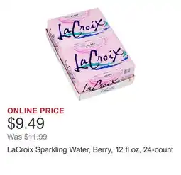 Costco LaCroix Sparkling Water, Berry, 12 fl oz, 24-count offer