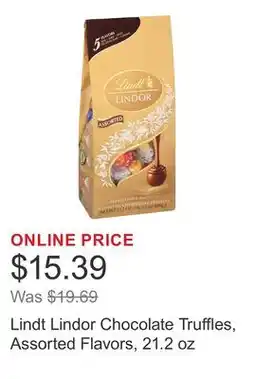 Costco Lindt Lindor Chocolate Truffles, Assorted Flavors, 21.2 oz offer