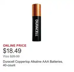 Costco Duracell Coppertop Alkaline AAA Batteries, 40-count offer