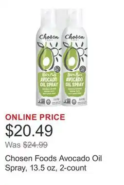 Costco Chosen Foods Avocado Oil Spray, 13.5 oz, 2-count offer