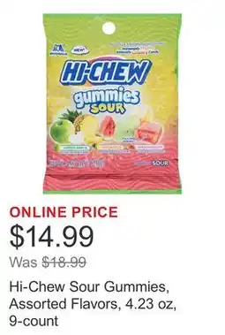 Costco Hi-Chew Sour Gummies, Assorted Flavors, 4.23 oz, 9-count offer