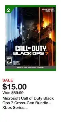 Game Stop Microsoft Call of Duty Black Ops 7 Cross-Gen Bundle - Xbox Series X, Xbox One offer