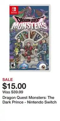 Game Stop Dragon Quest Monsters: The Dark Prince - Nintendo Switch offer