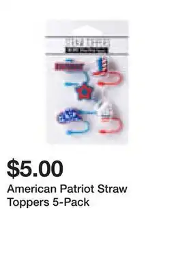 Five Below American Patriot Straw Toppers 5-Pack offer