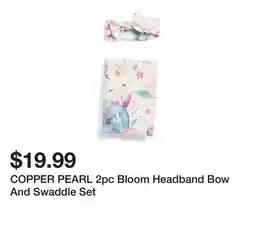 Marshalls COPPER PEARL 2pc Bloom Headband Bow And Swaddle Set offer