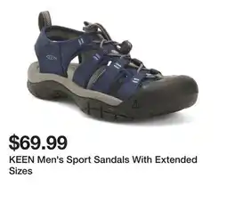 Marshalls KEEN Men's Sport Sandals With Extended Sizes offer