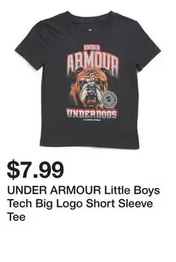 Marshalls UNDER ARMOUR Little Boys Tech Big Logo Short Sleeve Tee offer