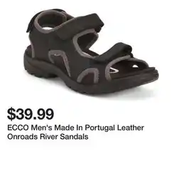 Marshalls ECCO Men's Made In Portugal Leather Onroads River Sandals offer