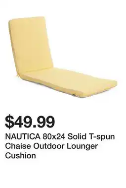 Marshalls NAUTICA 80x24 Solid T-spun Chaise Outdoor Lounger Cushion offer