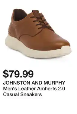 Marshalls JOHNSTON AND MURPHY Men's Leather Amherts 2.0 Casual Sneakers offer