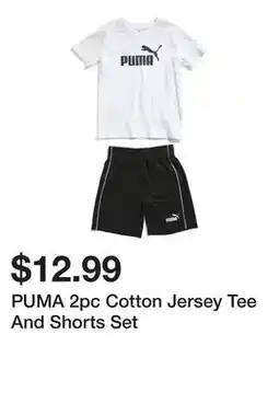 Marshalls PUMA 2pc Cotton Jersey Tee And Shorts Set offer