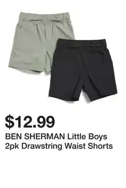 Marshalls BEN SHERMAN Little Boys 2pk Drawstring Waist Shorts offer